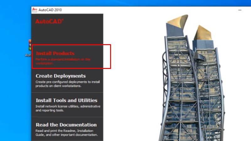 Bấm vào Install Products