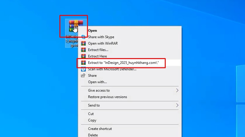 Giải nén phần mềm InDesign 2025