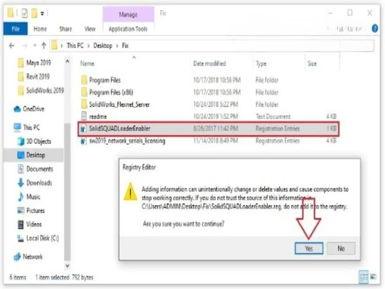 Chạy file trong thư mục Fix