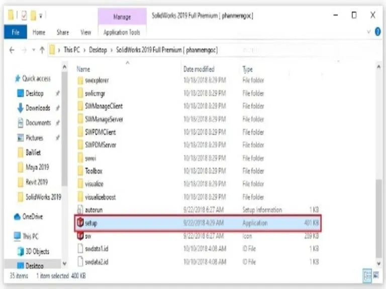 Chạy file setup.exe