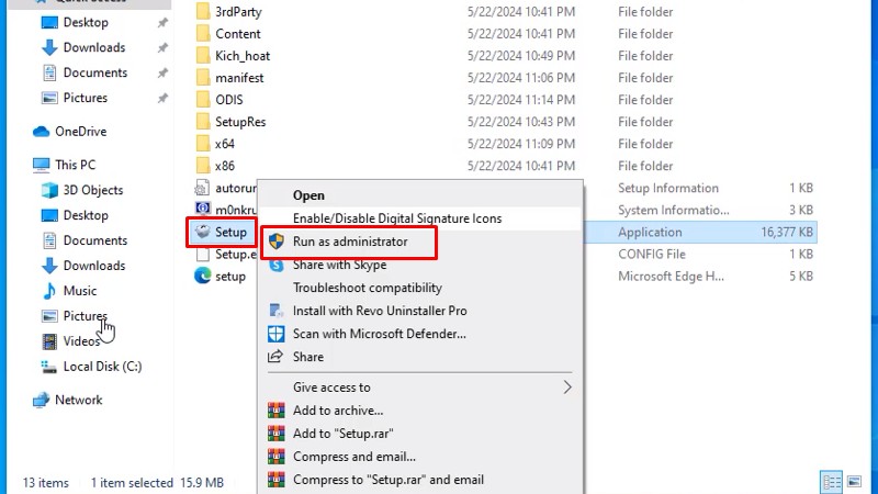 3Ds Max 2025: Hình Ảnh Hướng Dẫn Cài Đặt Chi Tiết 11 Chuột phải file Setup và chọn Run as admin...